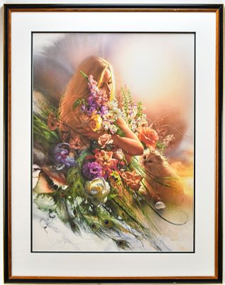 LEE BOGLE "DREAMS OF SUMMER" SIGNED ARTIST PROOF. Artist proof limited edition lithograph on 