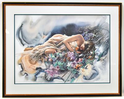 LEE BOGLE "DREAMS OF SPRING" SIGNED ARTIST PROOF. Artist proof limited edition lithograph on 
