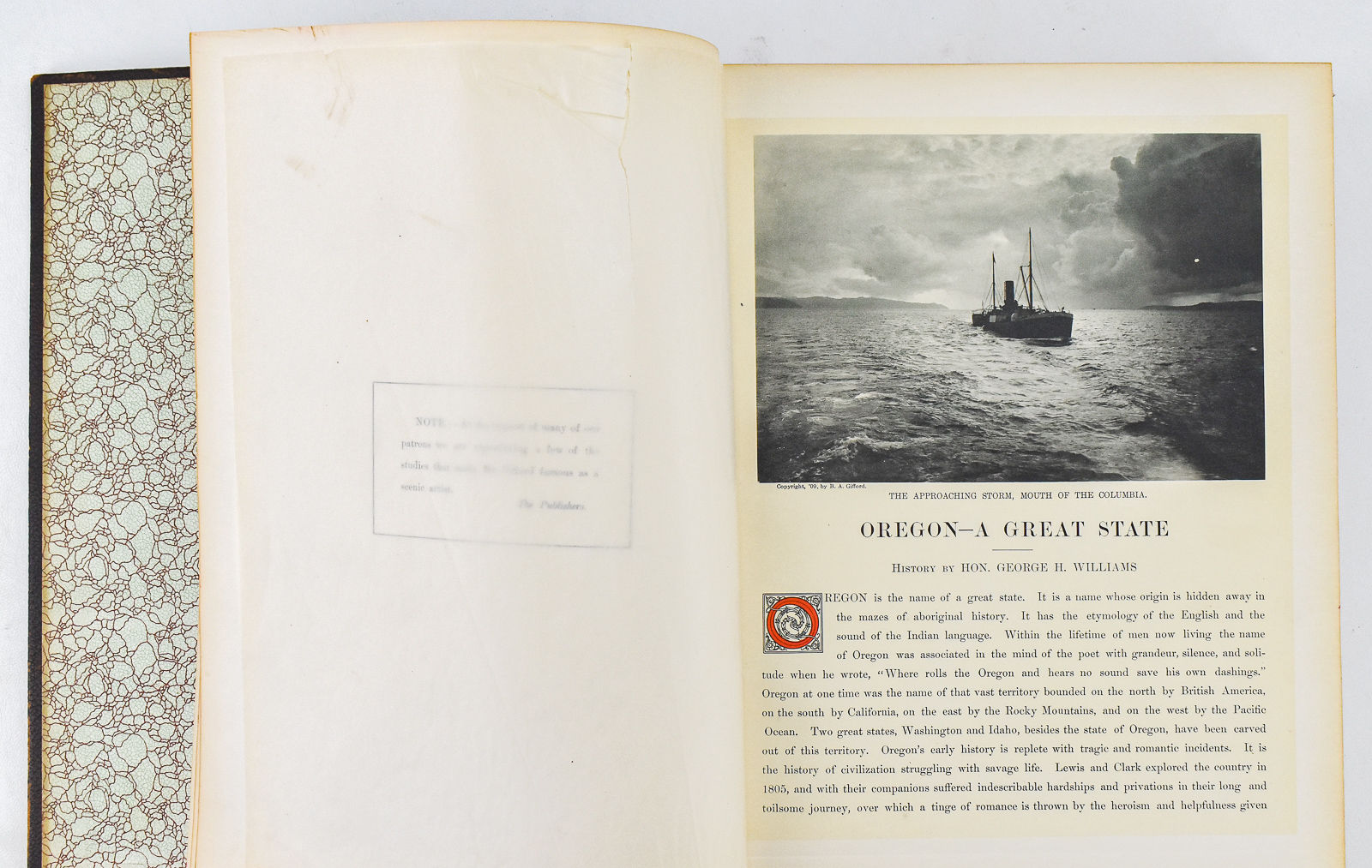 1909 W.D. HARNEY PHOTOGRAVURE COMPANY "ART OF THE STATE OF OREGON"