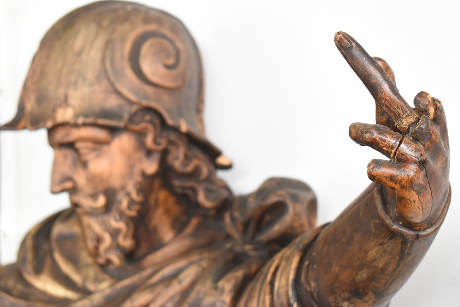 18TH CENTURY SAINT FLORIAN OAK STATUE