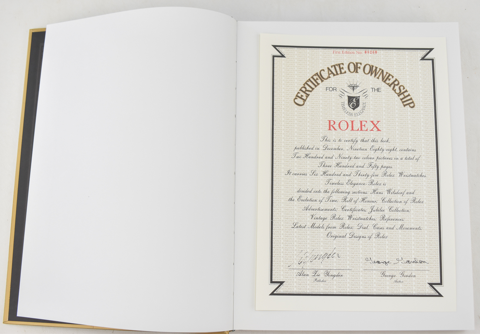 "ROLEX" GEORGE GORDON, 1989