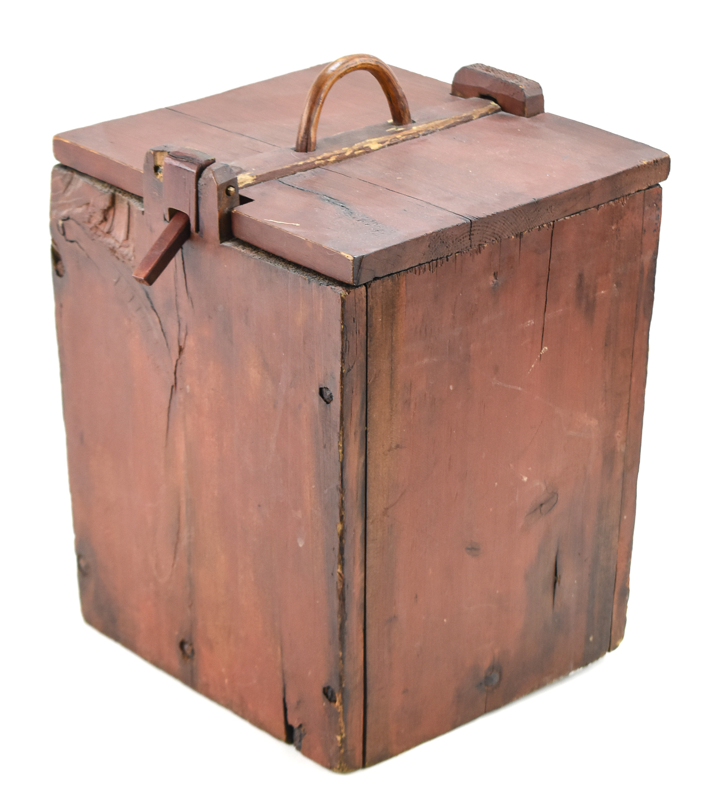 CHINESE EXPORT WOODEN GRAIN CADDY; C. MID-19TH CENTURY