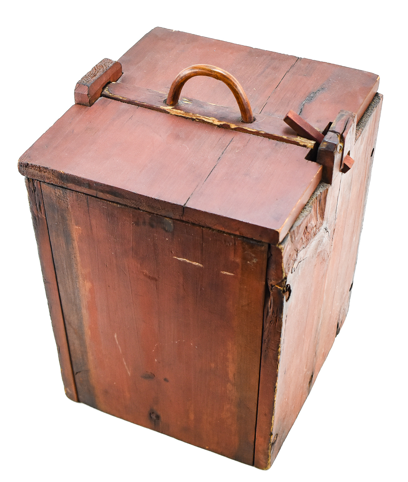 CHINESE EXPORT WOODEN GRAIN CADDY; C. MID-19TH CENTURY