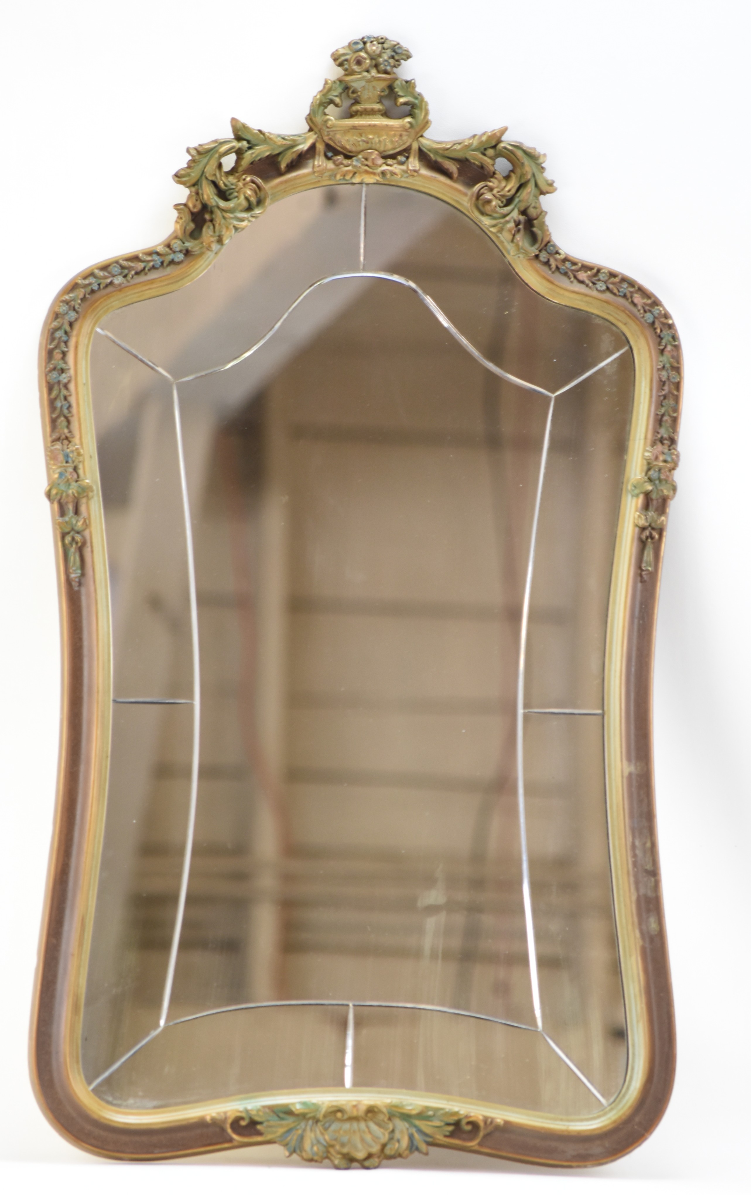 FRENCH LOUIS XV REVIVAL STYLE GILTWOOD MIRROR