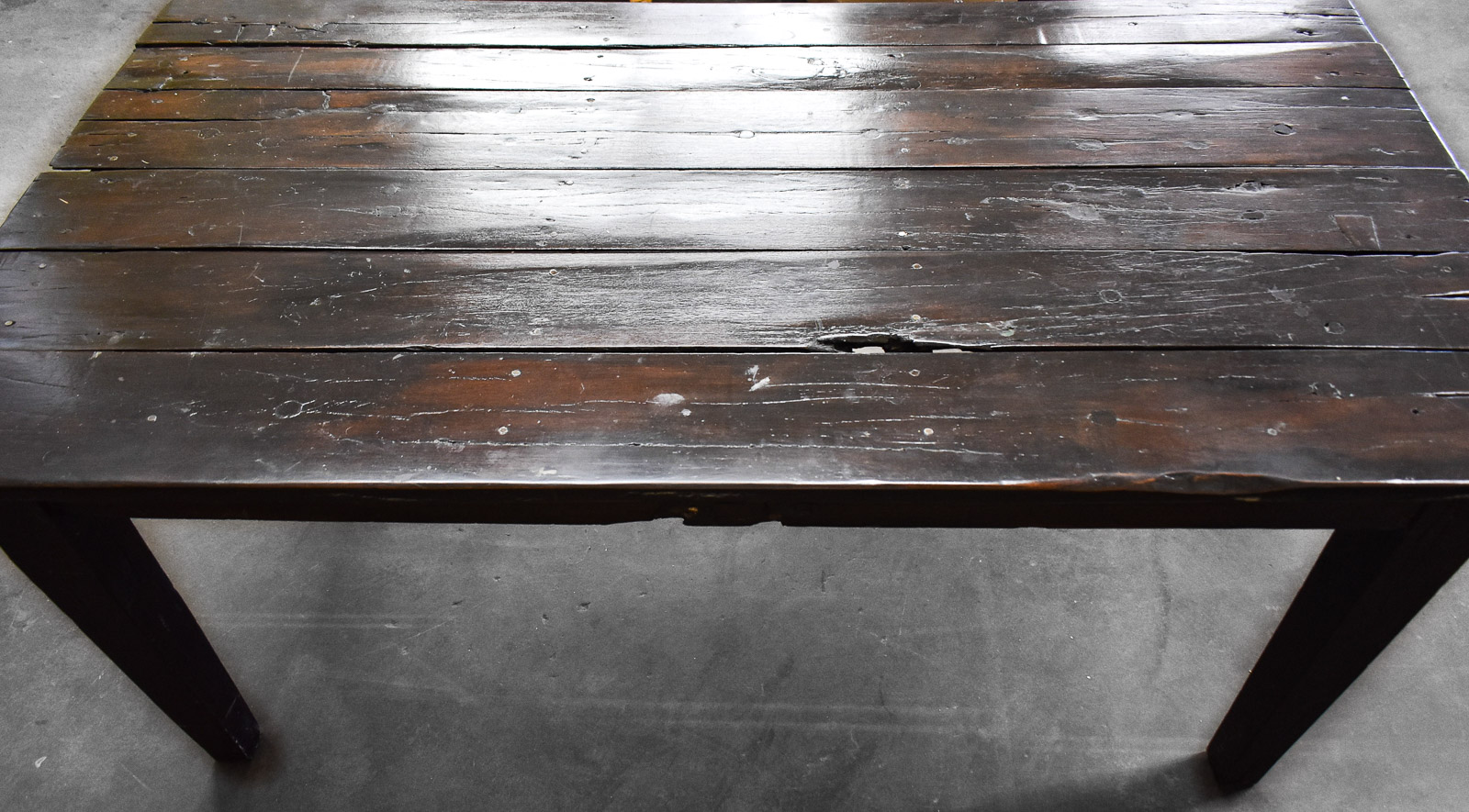 AMERICAN PRIMITIVE-STYLE FARM TABLE; C. LATE 19TH CENTURY