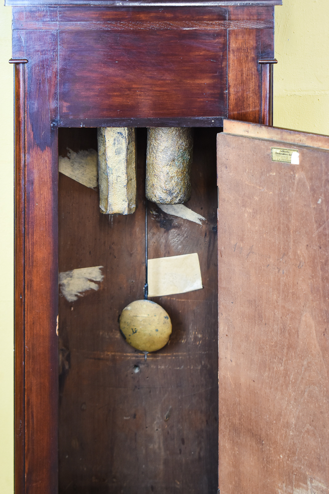 NIAGARA FRONTIER MOON-PHASE GRANDFATHER CLOCK, JUDAH COLT, C. 1780