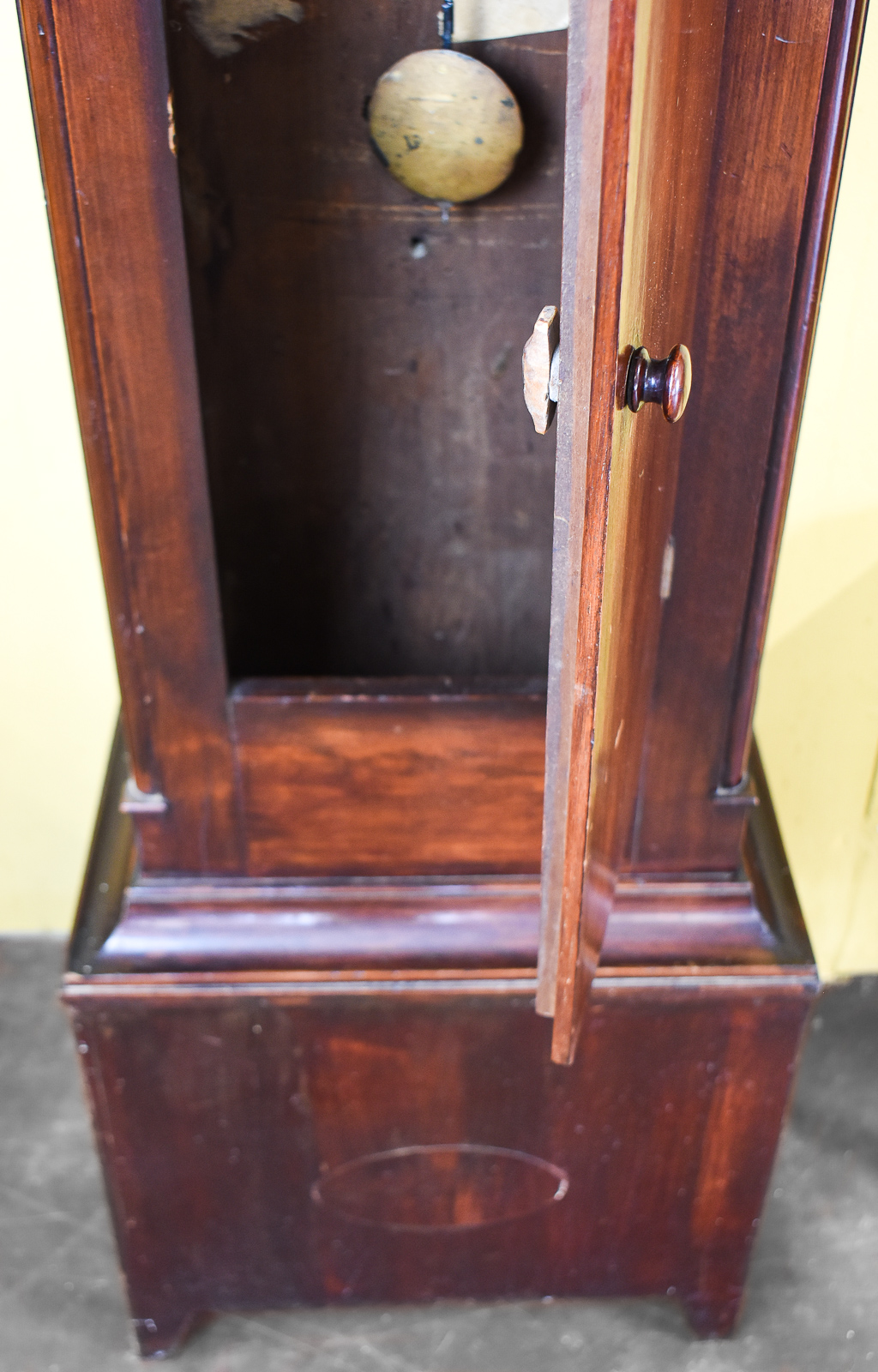 NIAGARA FRONTIER MOON-PHASE GRANDFATHER CLOCK, JUDAH COLT, C. 1780