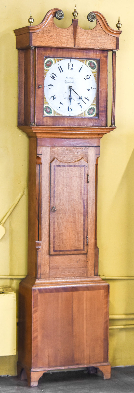 THOMAS SNOW ENGLISH OAK GRANDFATHER CLOCK