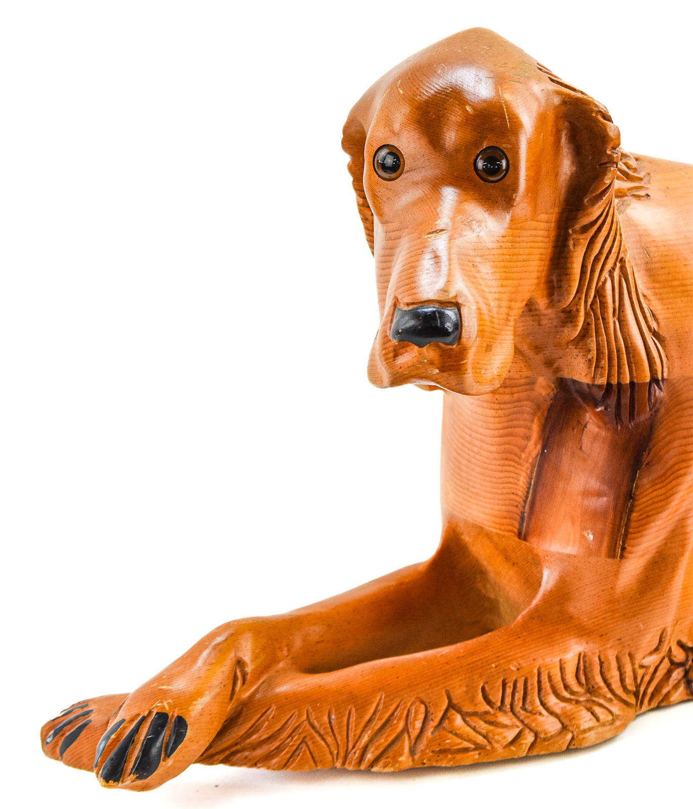 HAND-CARVED IRISH SETTER SCULPTURE