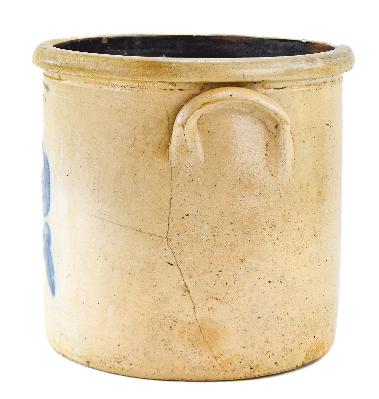 NORTON & FENTON THREE-GALLON SALT-GLAZED STONEWARE CROCK