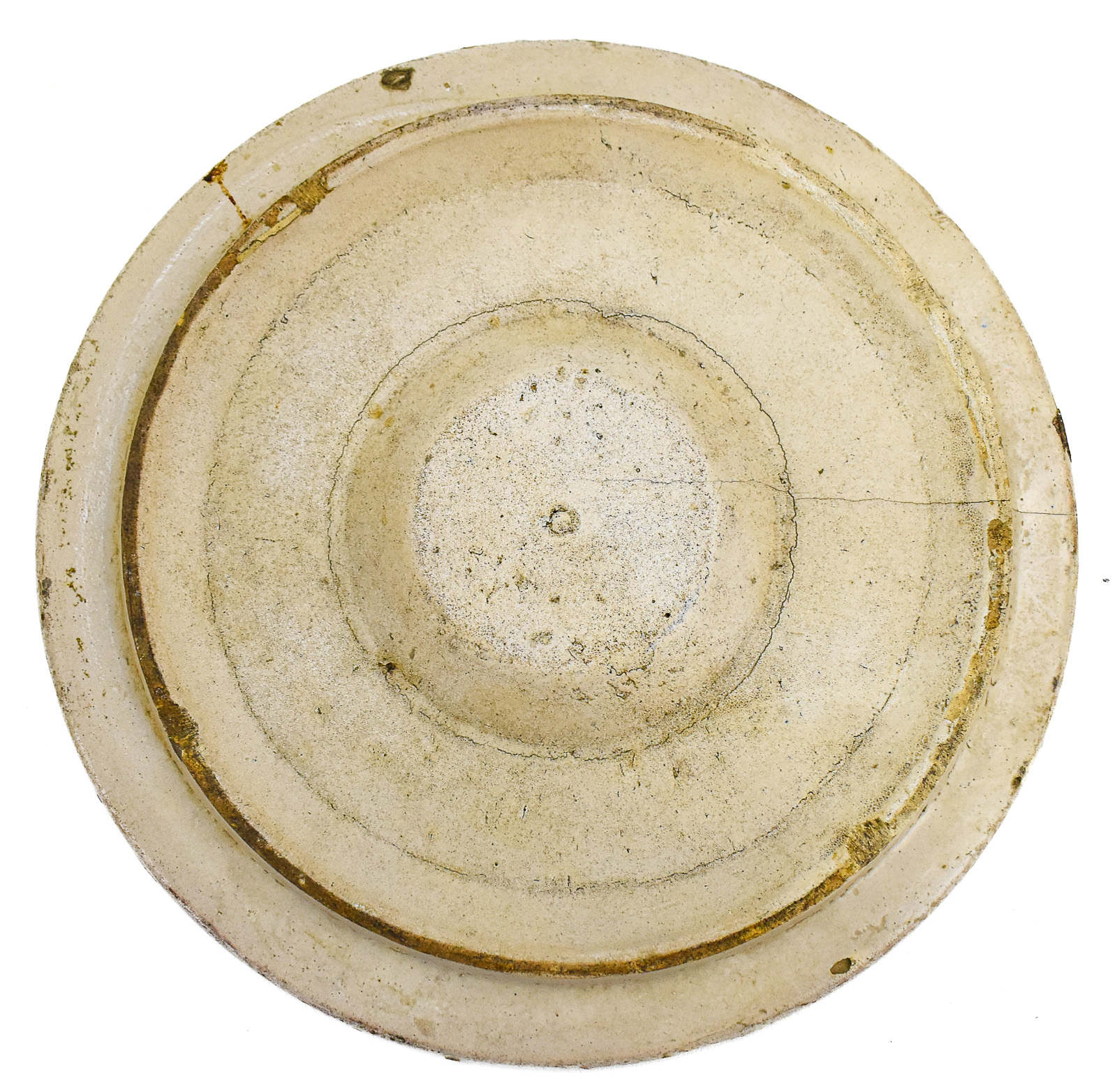 BISHOP'S 32 POUND PEANUT BUTTER STONEWARE LIDDED CROCK