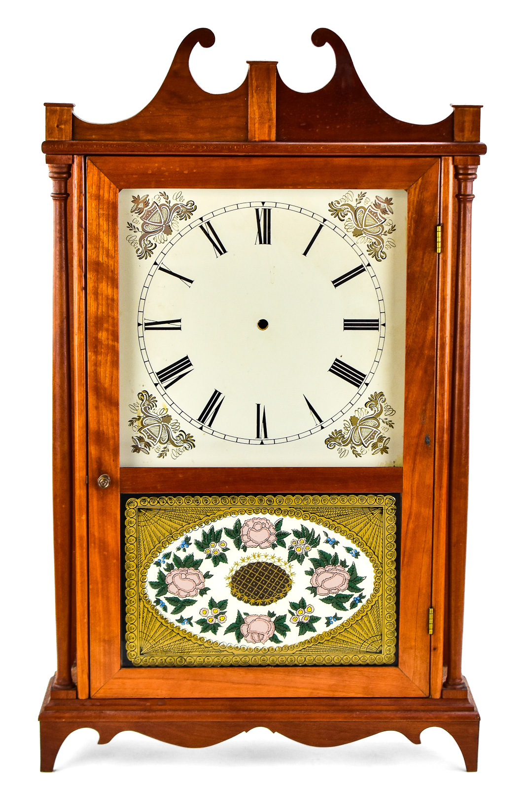 MASON & SULLIVAN COMPANY 'PILLAR AND SCROLL' MAHOGANY CLOCK CASE