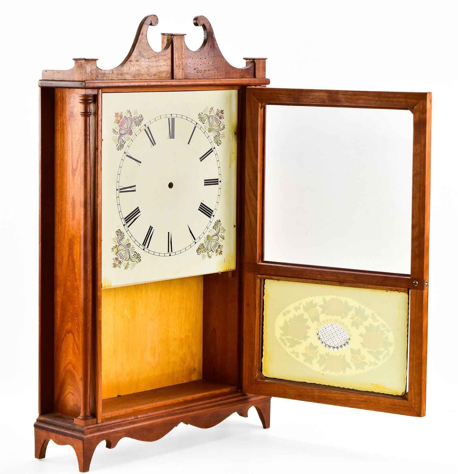 MASON & SULLIVAN COMPANY 'PILLAR AND SCROLL' MAHOGANY CLOCK CASE