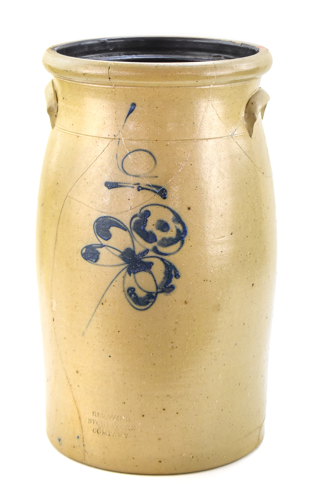 RED WING STONEWARE COMPANY SIX-GALLON STONEWARE BUTTER CHURN CROCK