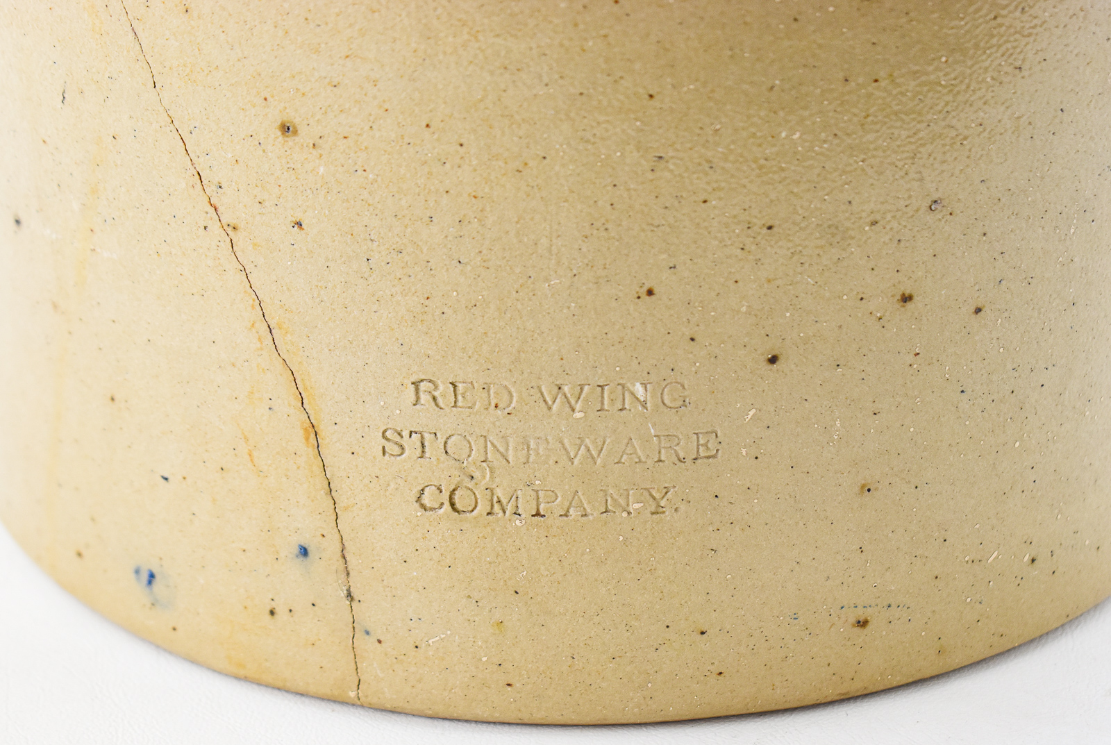 RED WING STONEWARE COMPANY SIX-GALLON STONEWARE BUTTER CHURN CROCK