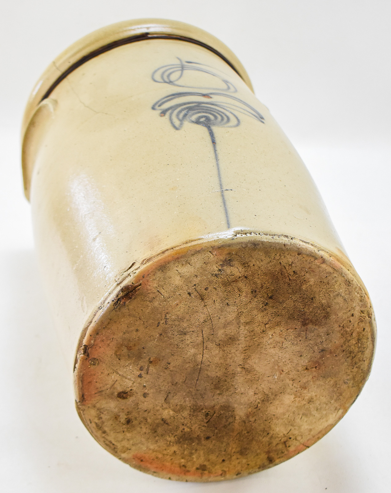 RED WING STONEWARE COMPANY (ATTR.) 'LAZY 8 BEE STING' STONEWARE BUTTER CHURN
