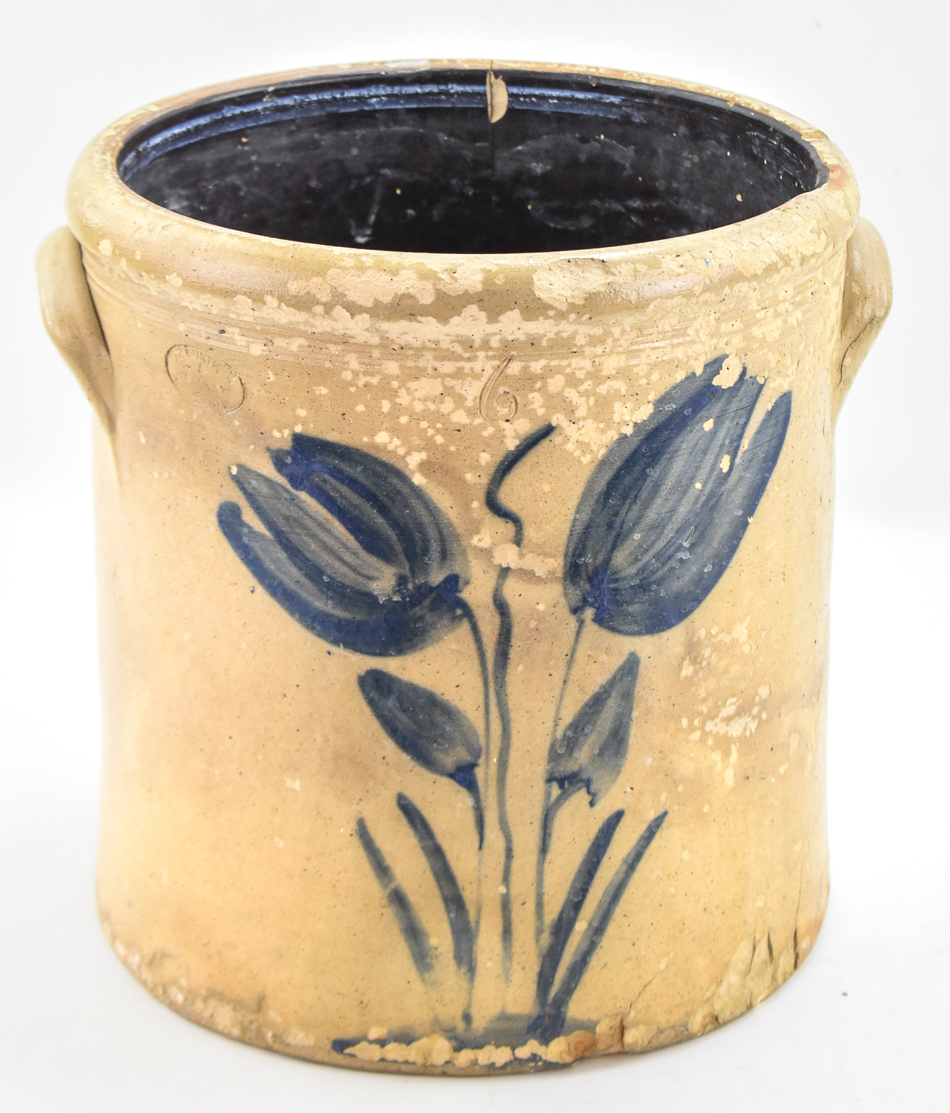 THEODORE GUNTHER & BERNS SIX-GALLON STONEWARE CROCK