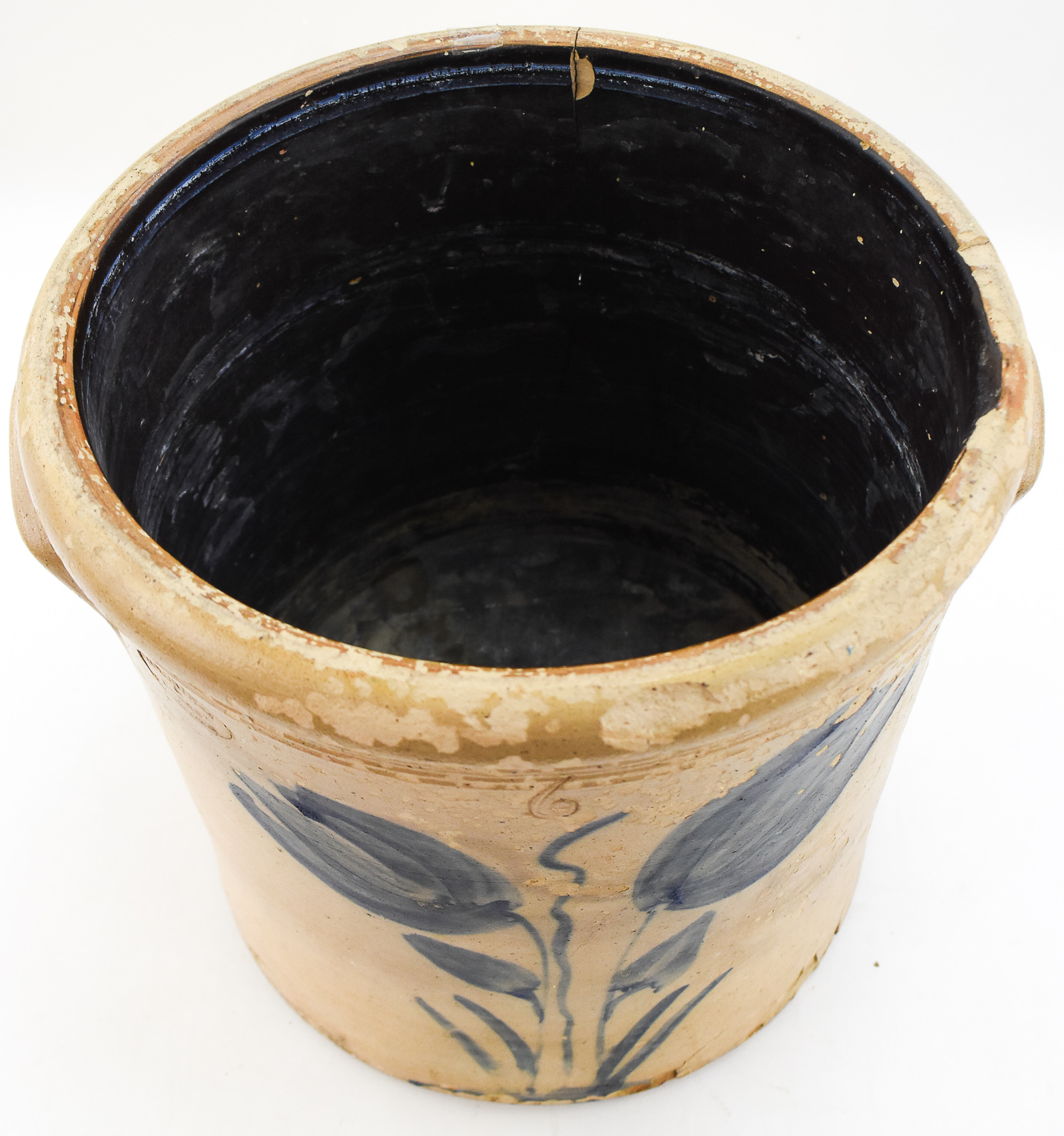 THEODORE GUNTHER & BERNS SIX-GALLON STONEWARE CROCK