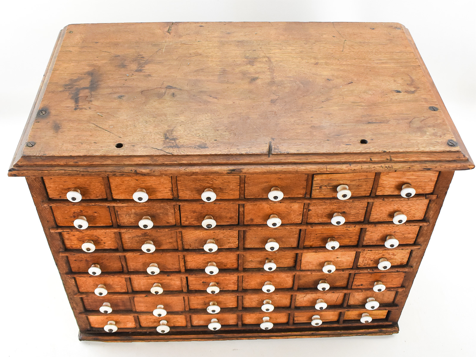 AMERICAN MULTI-DRAWER OAK APOTHECARY CABINET