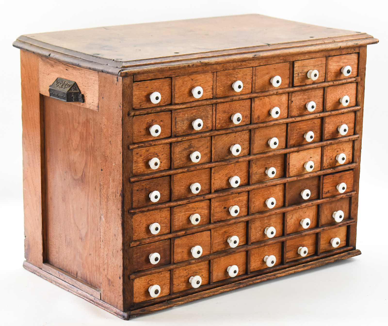 AMERICAN MULTI-DRAWER OAK APOTHECARY CABINET