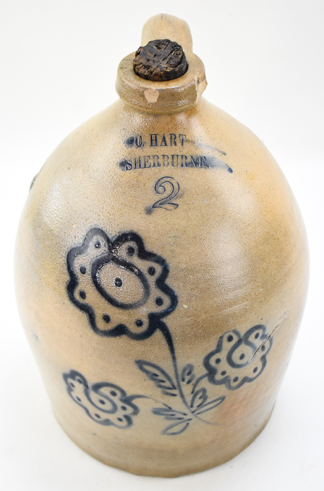 CHARLES HART TWO-GALLON STONEWARE JUG