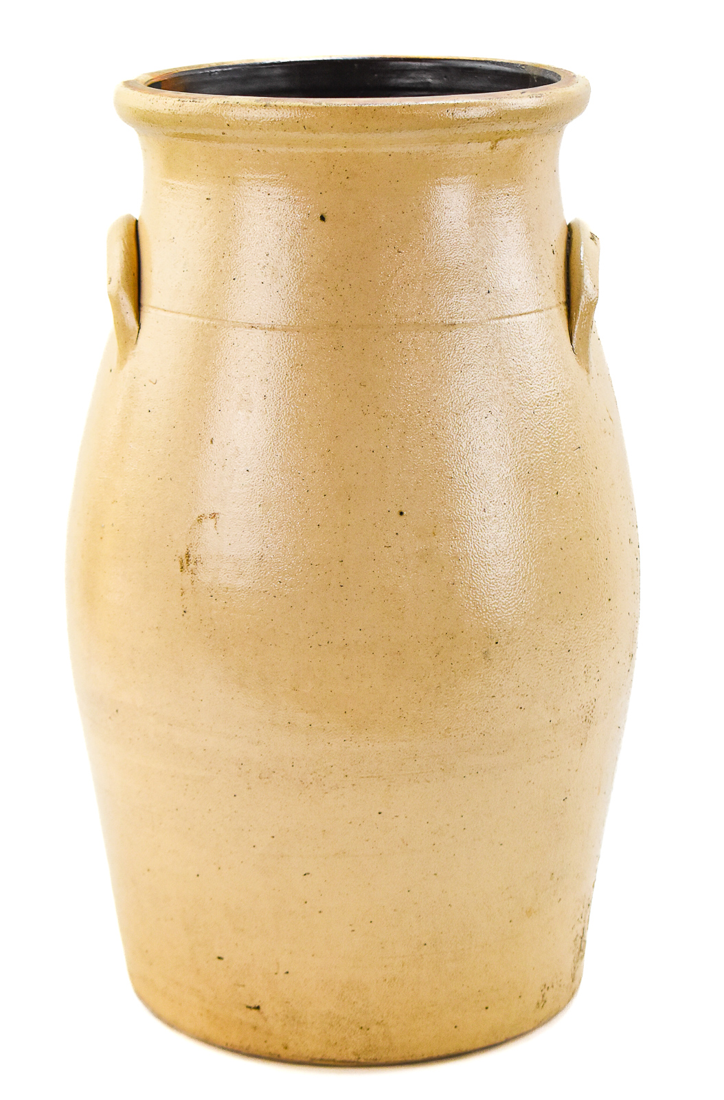 WEST TROY POTTERY FIVE-GALLON SALT-GLAZED STONEWARE CROCK