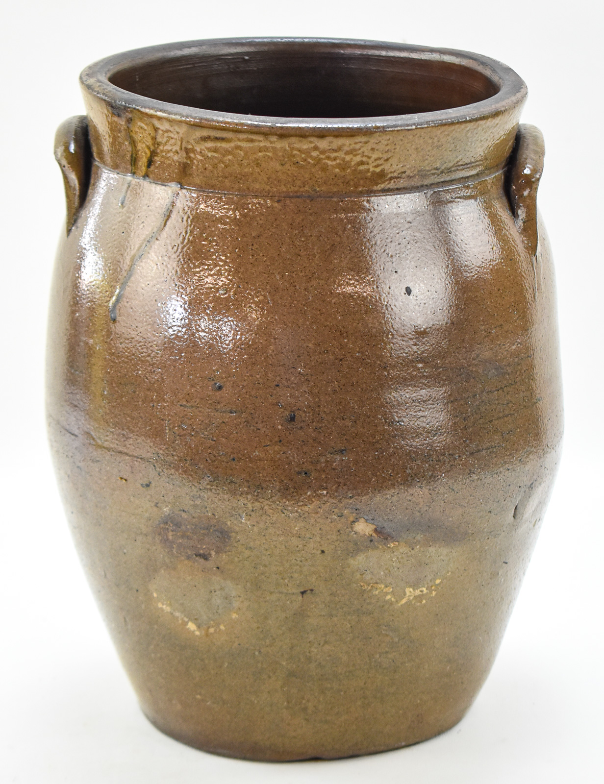 MID-ATLANTIC STYLE THREE-GALLON CROCK WITH COBALT TULIP MOTIF