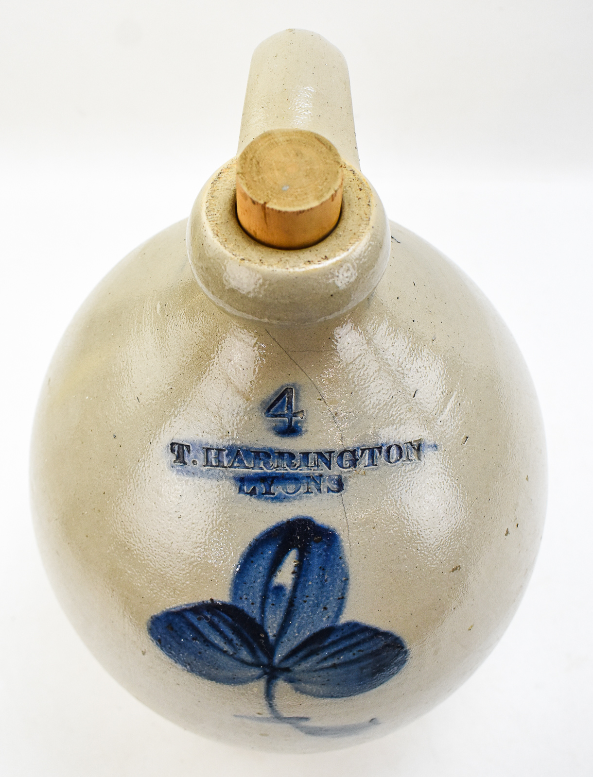 THOMPSON HARRINGTON FOUR-GALLON STONEWARE JUG