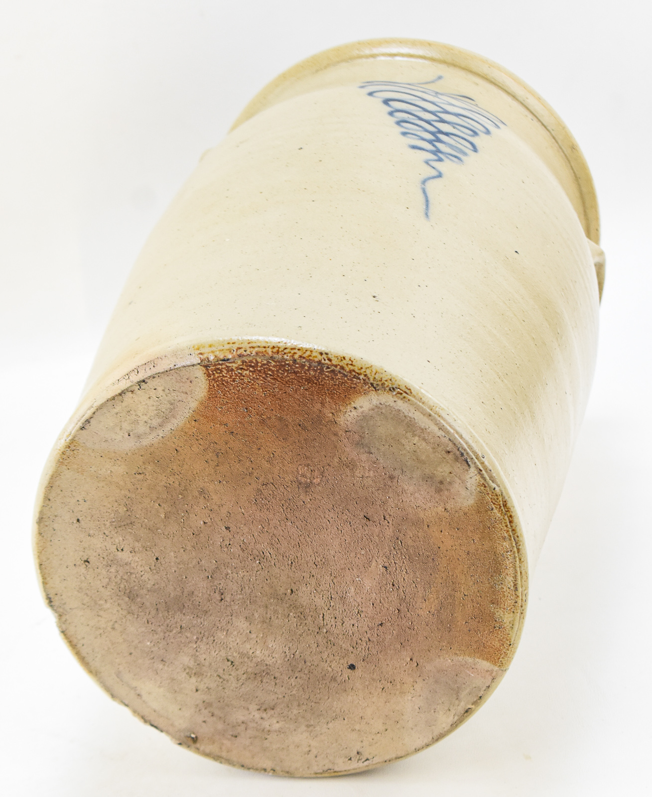 OHIO VALLEY STYLE 'RIBCAGE/TORNADO' FOUR-GALLON STONEWARE CROCK