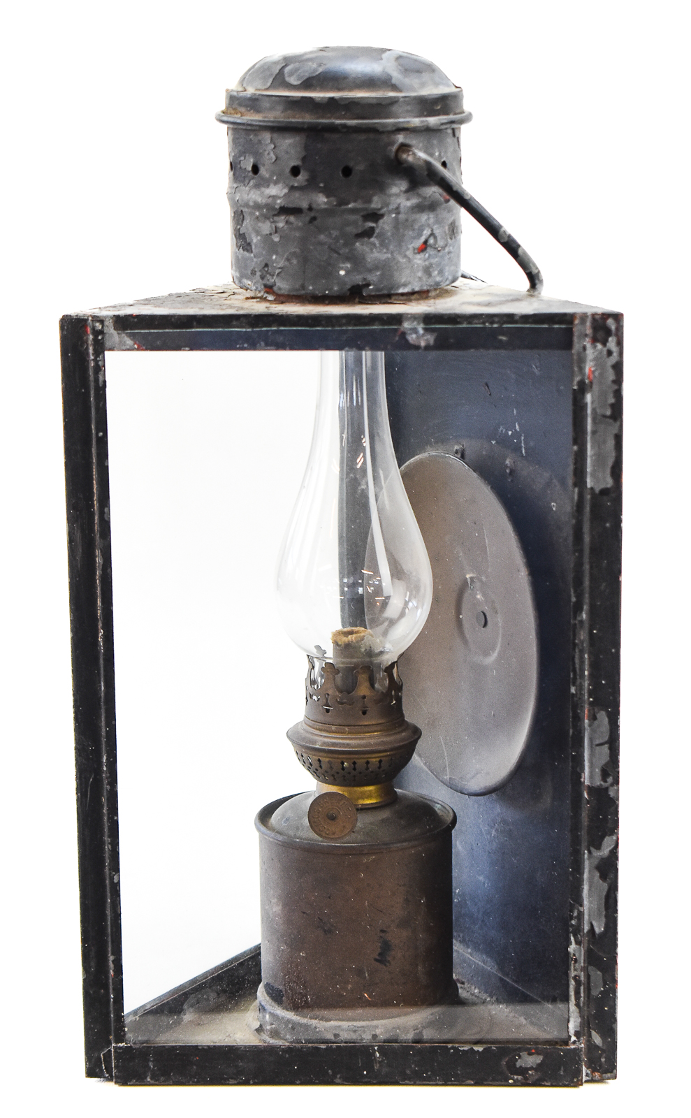 Lot 329 - EUROPEAN TRIANGULAR STATION LANTERN W/ KOSMOS BRENNER