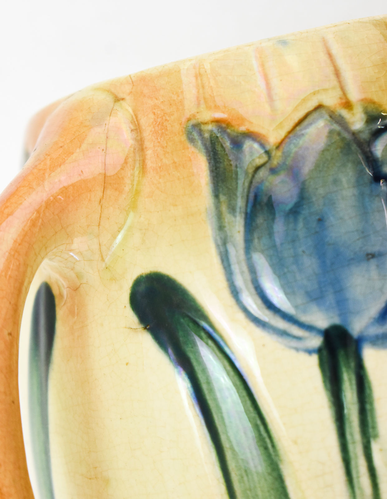 MID CENTURY PITCHERS: ROSEVILLE "TULIPS", "WILD ROSES", AND RED WING SAFFRON WARE