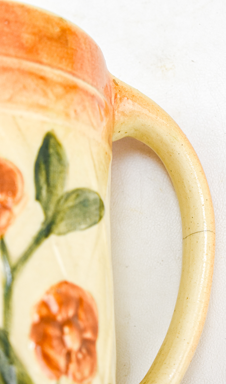 MID CENTURY PITCHERS: ROSEVILLE "TULIPS", "WILD ROSES", AND RED WING SAFFRON WARE