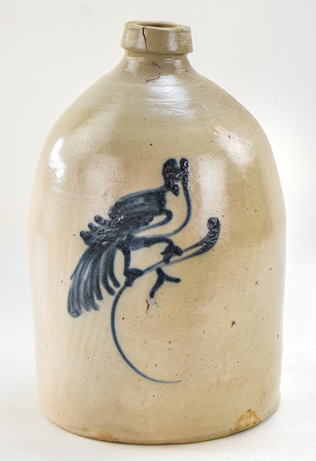 NEW YORK STYLE SALT-GLAZED STONEWARE JUG