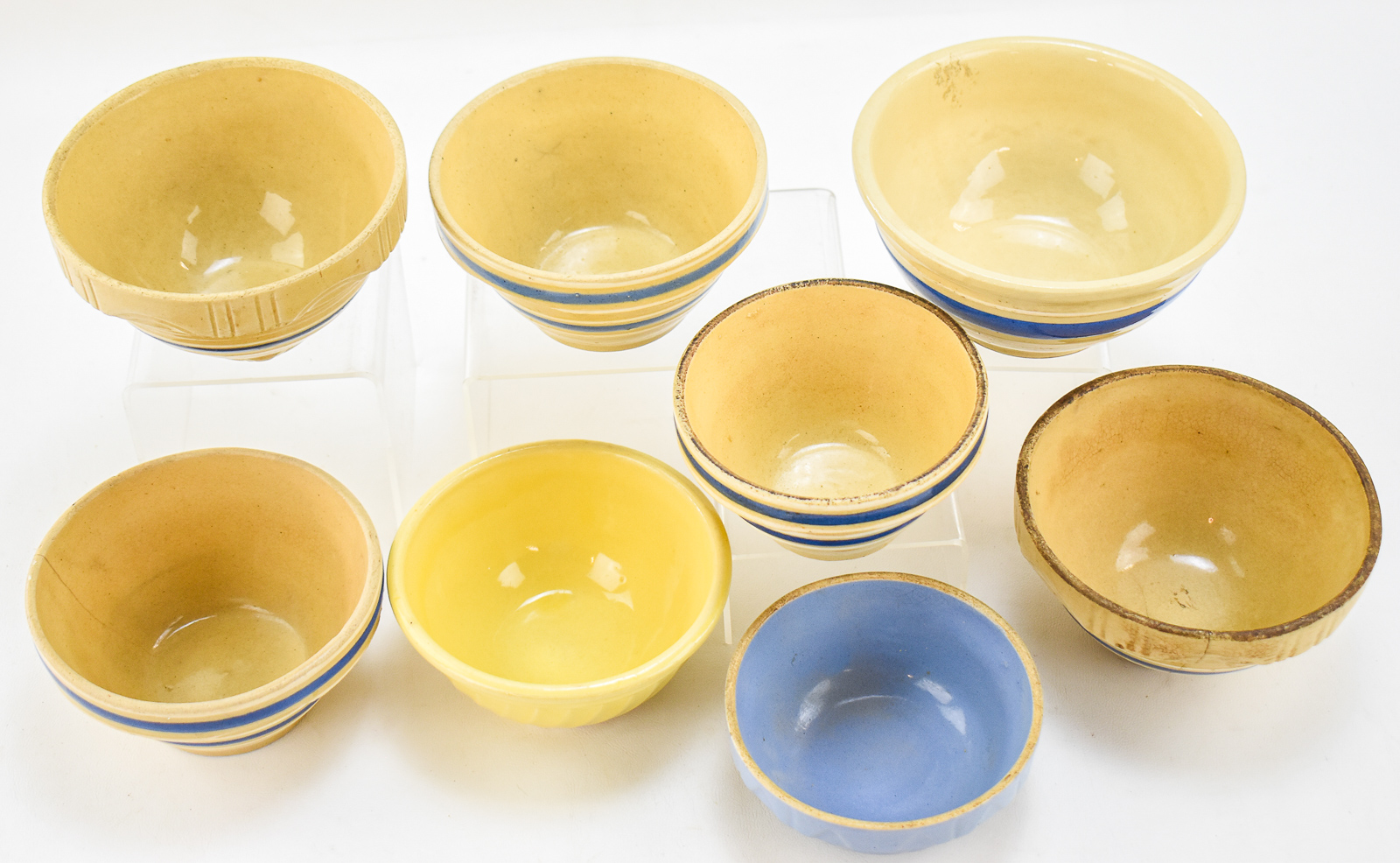 EIGHT WATT POTTERY "OVENWARE" MIXING BOWLS