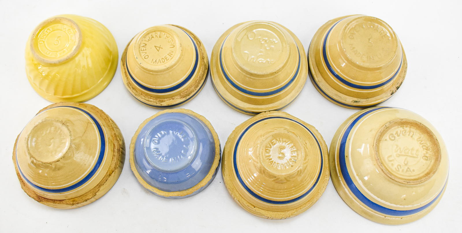 EIGHT WATT POTTERY "OVENWARE" MIXING BOWLS