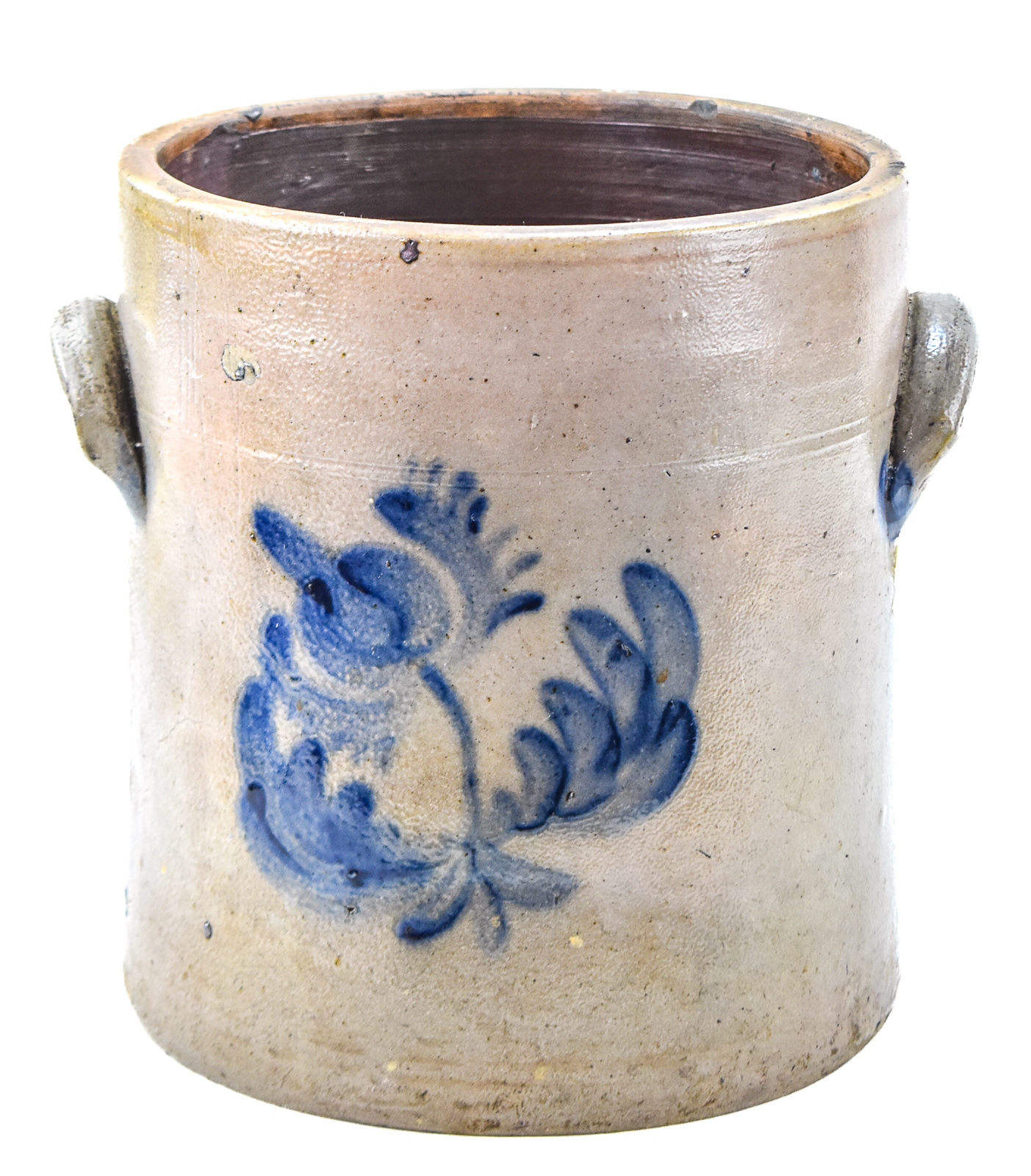MID-ATLANTIC STYLE THREE-GALLON STONEWARE CROCK