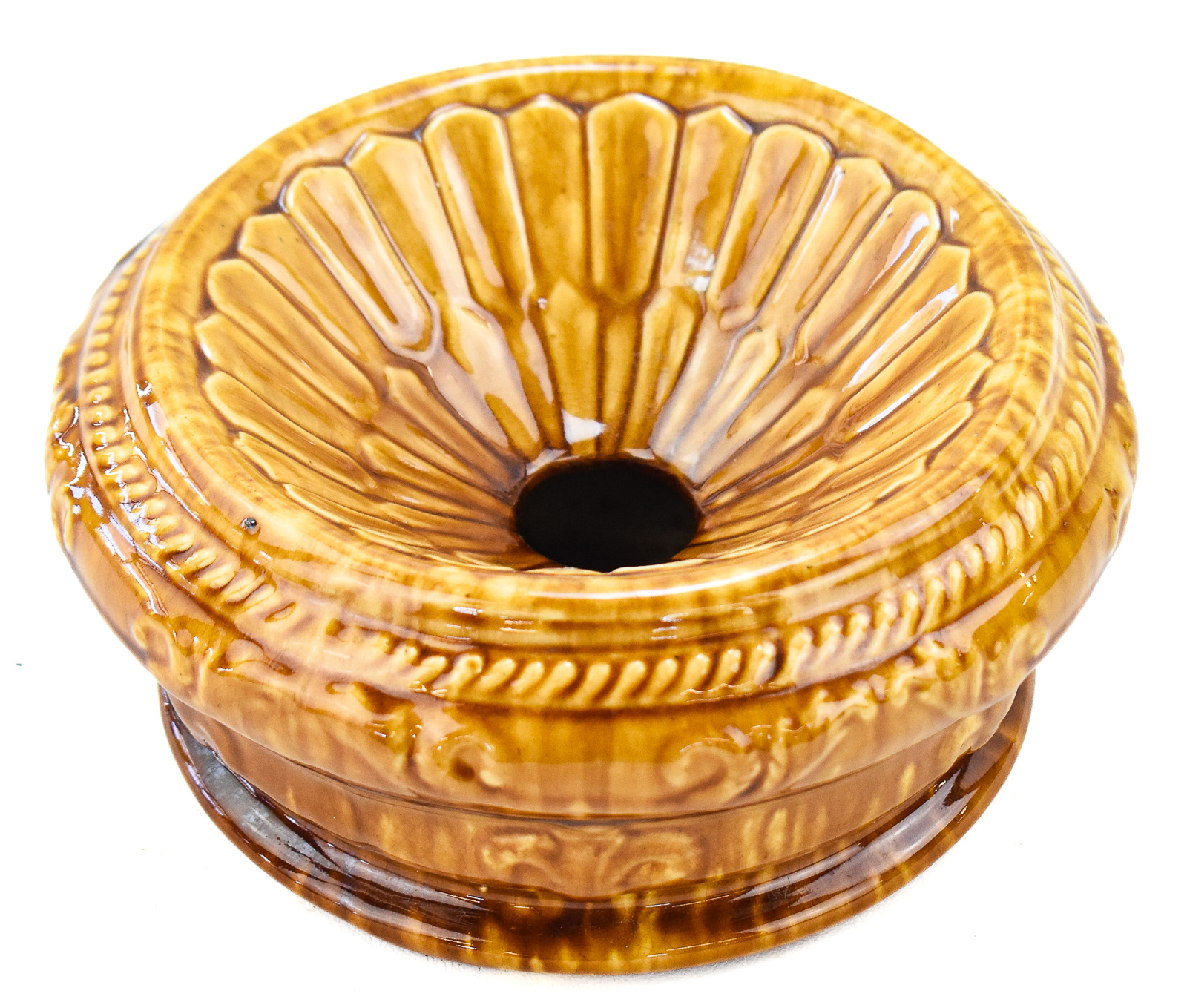 AMERICAN ROCKINGHAM-GLAZED SPITTOON CUSPIDOR
