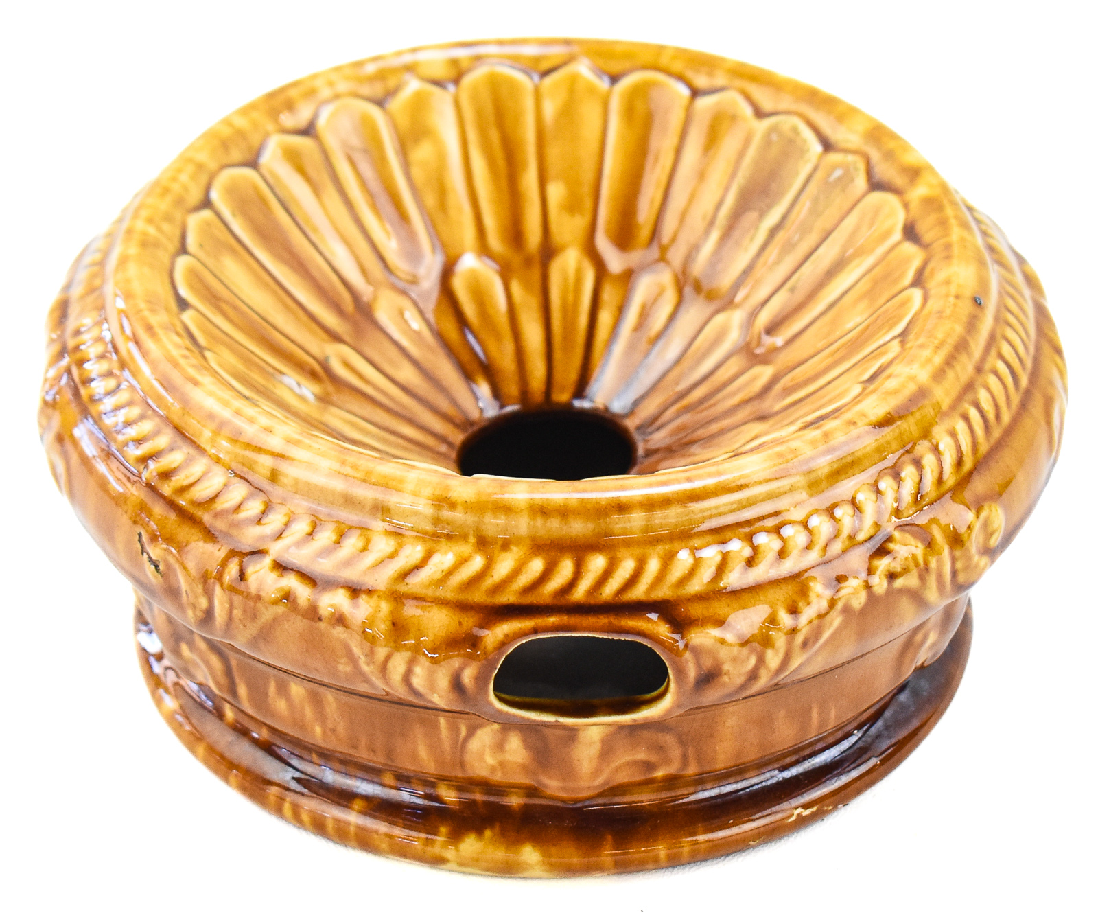 AMERICAN ROCKINGHAM-GLAZED SPITTOON CUSPIDOR