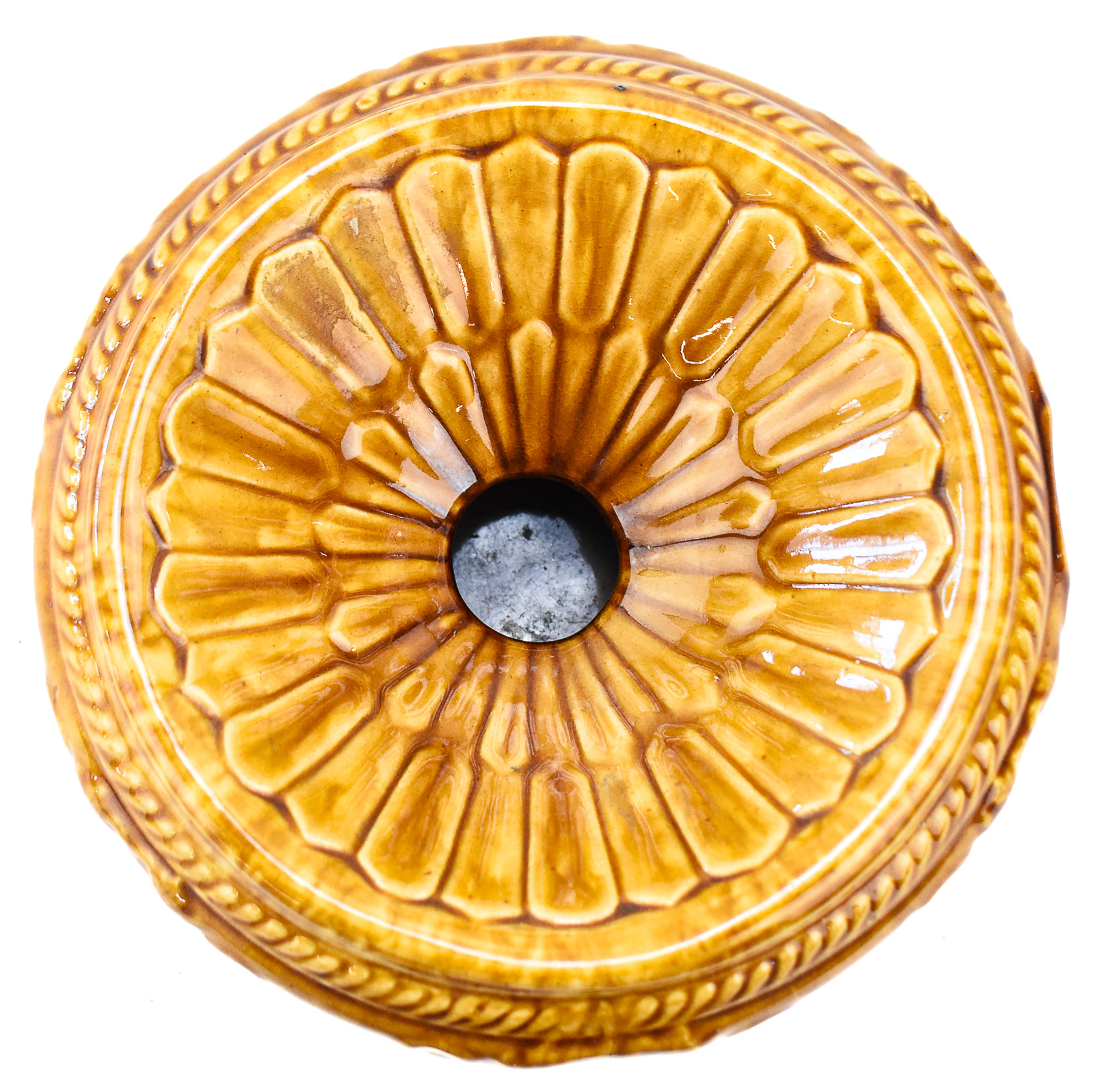 AMERICAN ROCKINGHAM-GLAZED SPITTOON CUSPIDOR