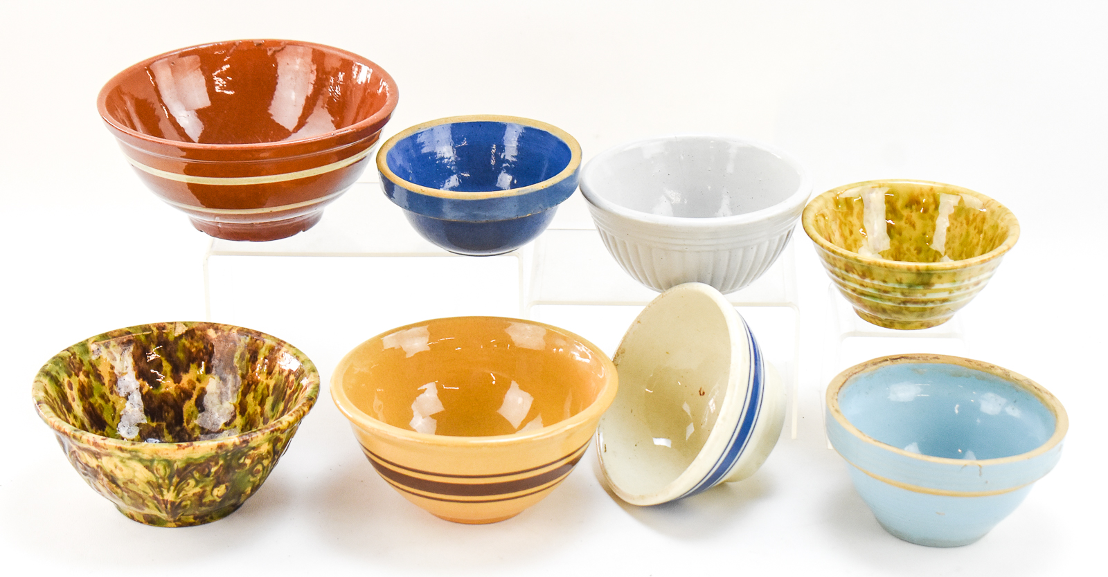 STONEWARE BOWL COLLECTION: MORTON, ROCKINGHAM-GLAZE, MONMOUTH STYLES