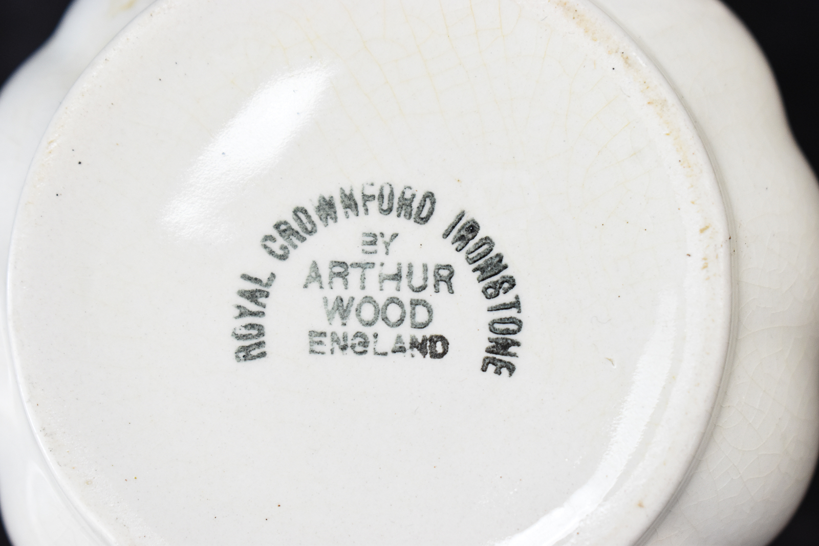 ROYAL CROWNFORD AND BAKEWELL BROTHERS WHITE IRONSTONE PITCHERS