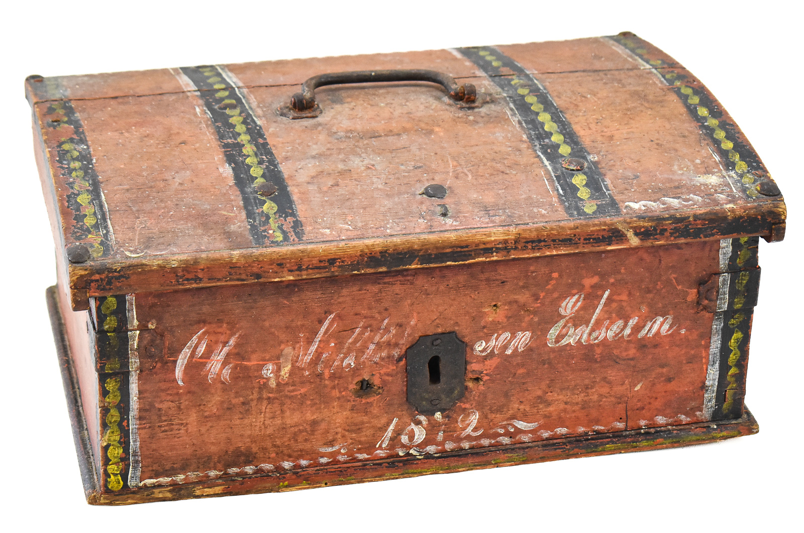 1872 INSCRIBED NORWEGIAN FOLK ART DOWRY CHEST
