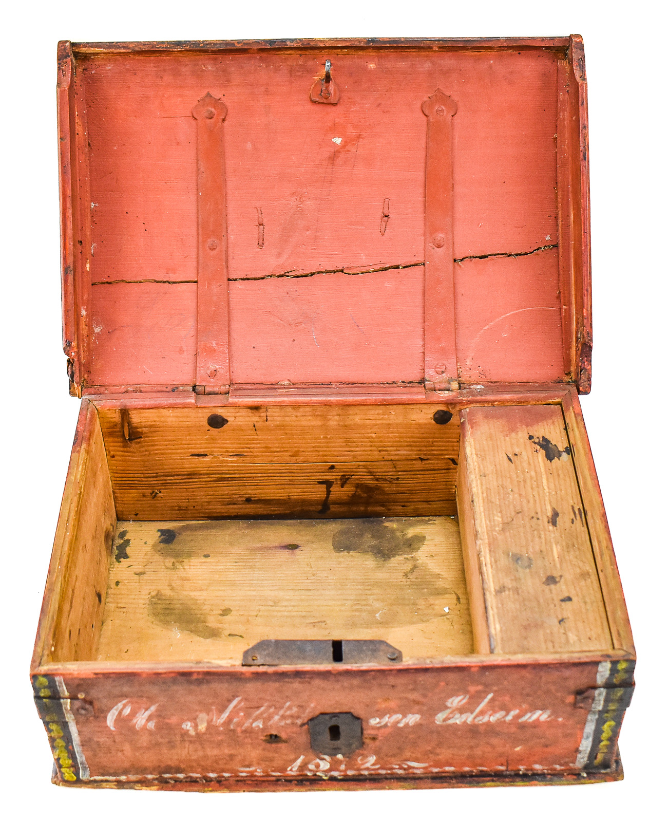 1872 INSCRIBED NORWEGIAN FOLK ART DOWRY CHEST