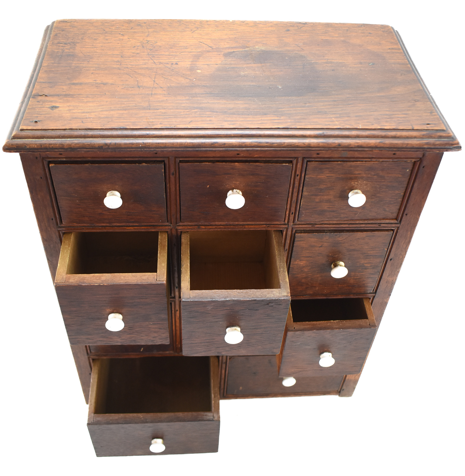 VICTORIAN OAK MULTI-DRAWER APOTHECARY CABINET