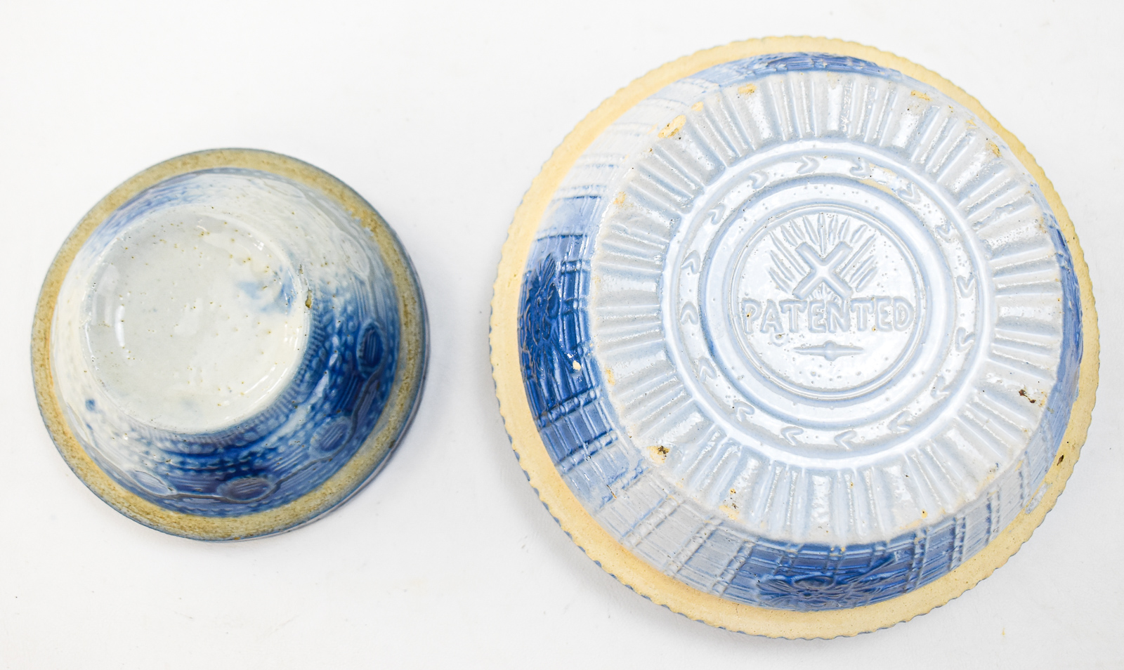 A.E. HULL POTTERY STYLE BLUE-AND-WHITE SALT-GLAZED STONEWARE