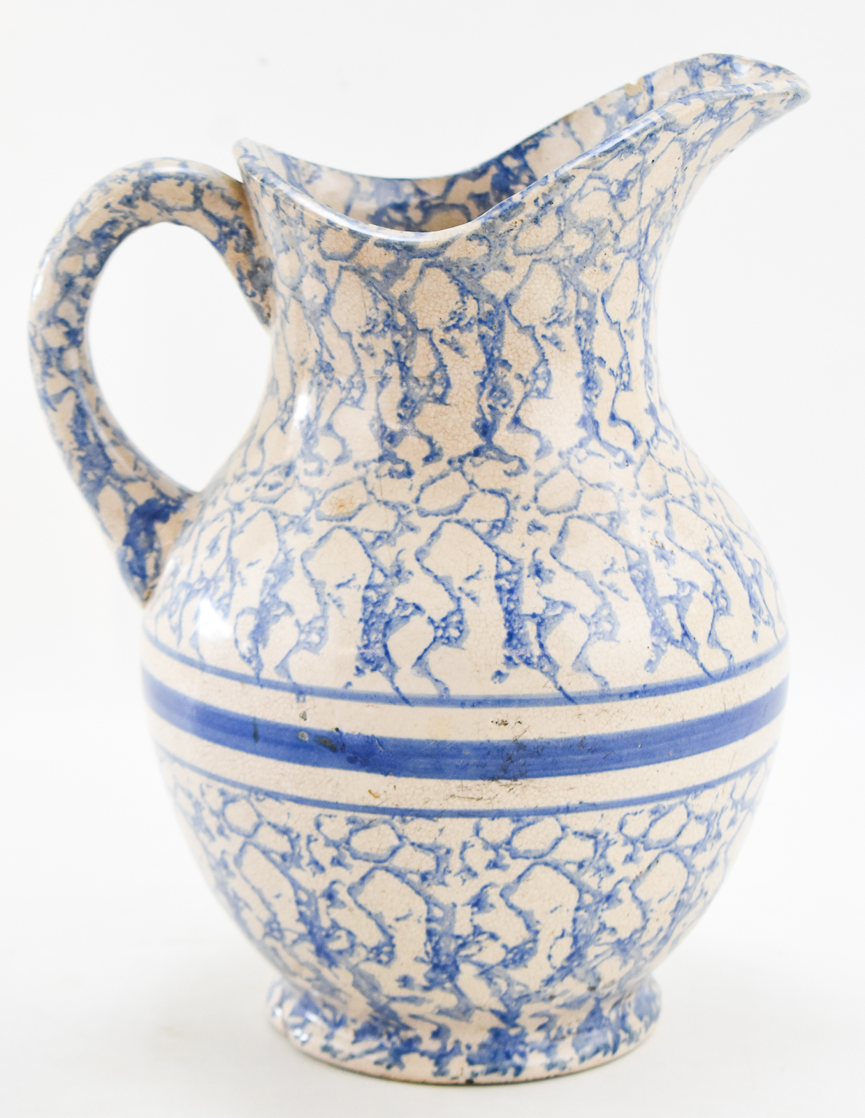 BLUE SPONGEWARE WATER PITCHER AND BASIN SET