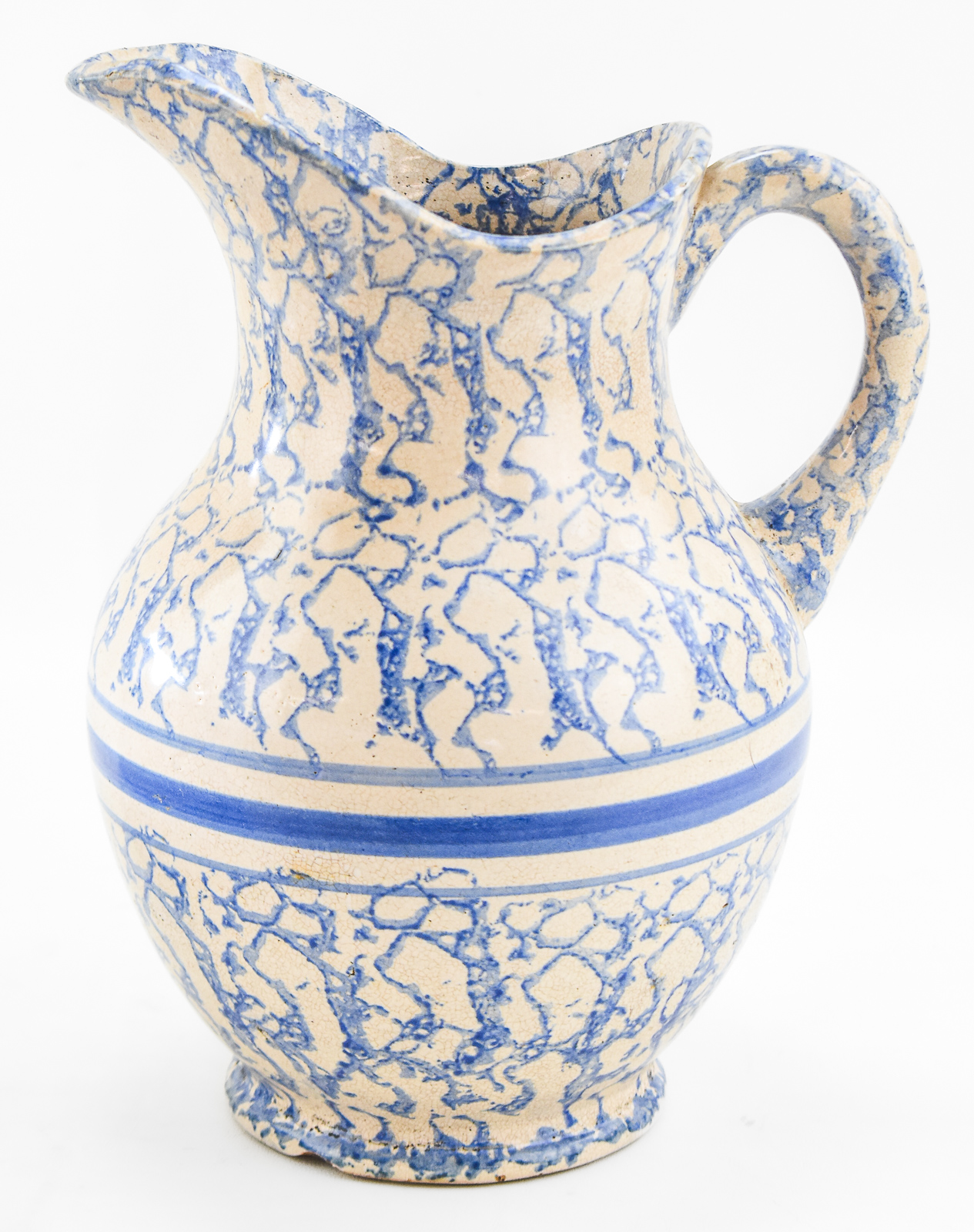 BLUE SPONGEWARE WATER PITCHER AND BASIN SET