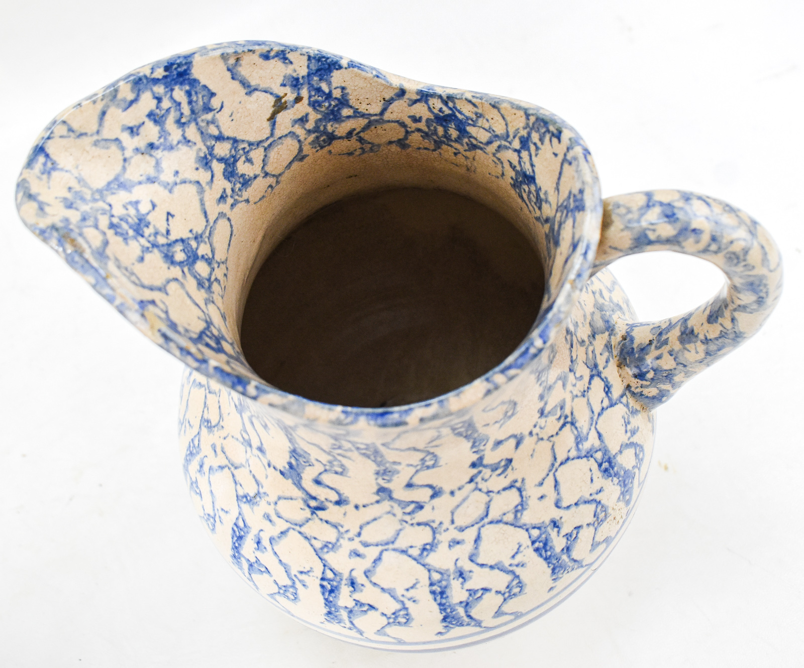 BLUE SPONGEWARE WATER PITCHER AND BASIN SET
