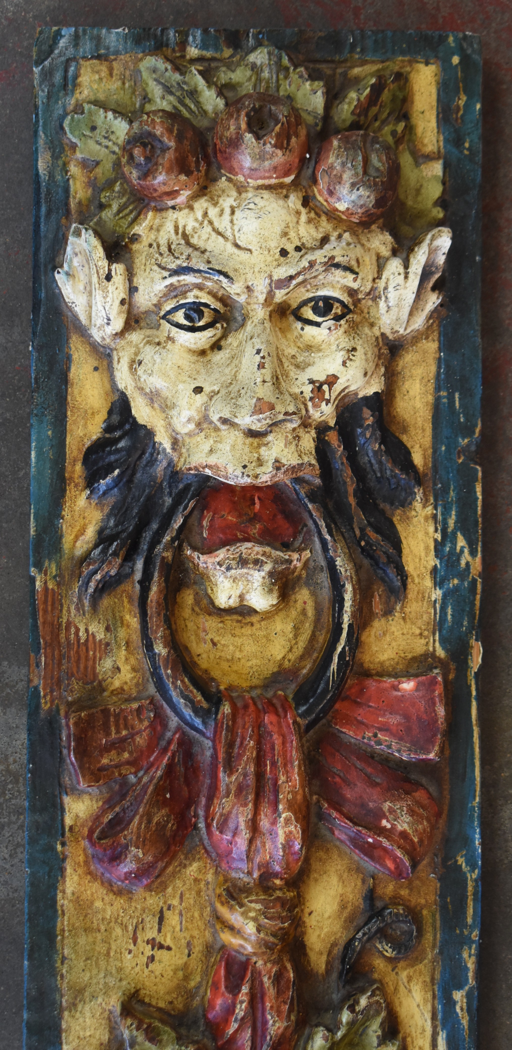 RENAISSANCE REVIVAL STYLE POLYCHROME BACCHUS PANEL