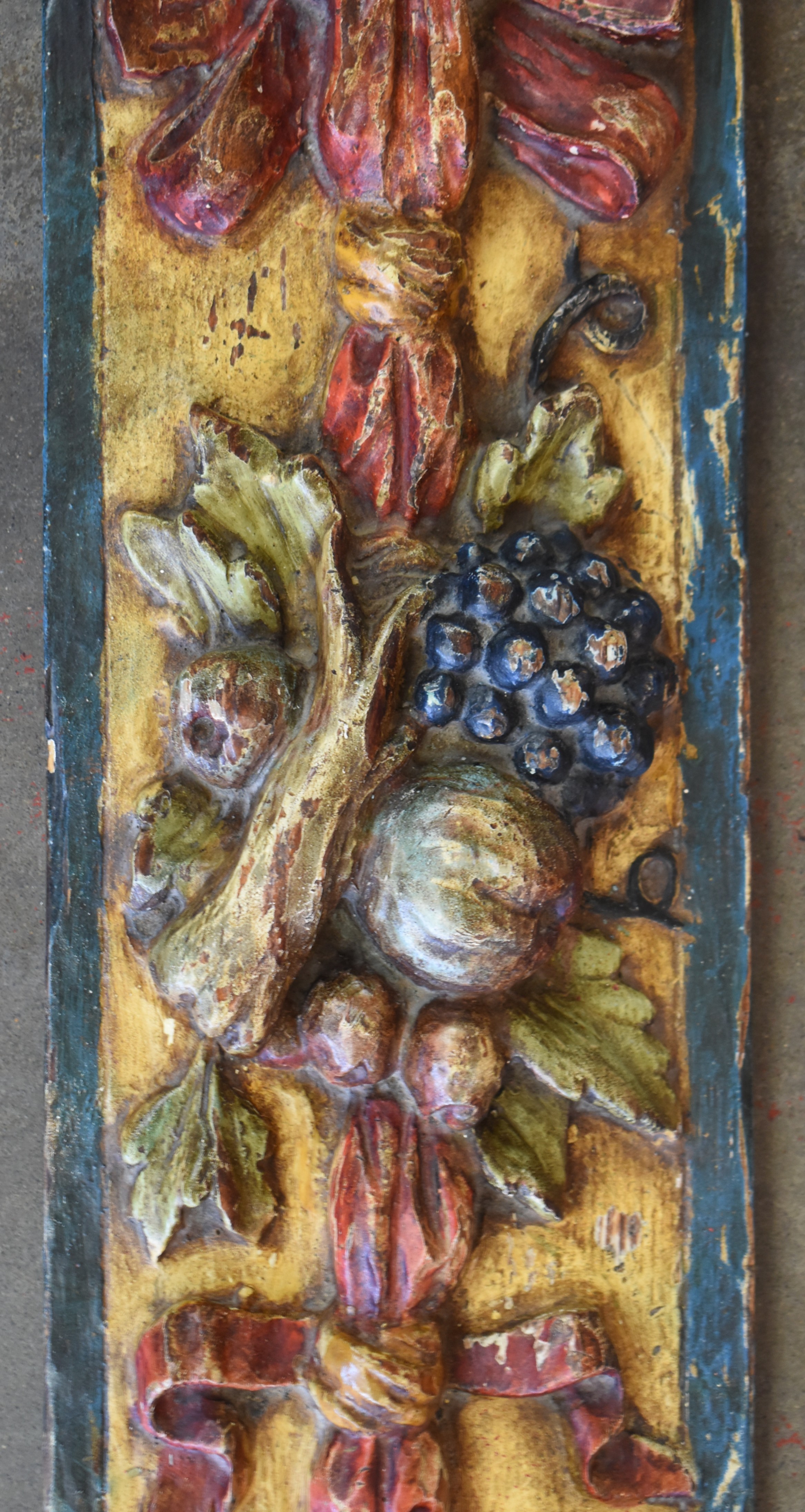 RENAISSANCE REVIVAL STYLE POLYCHROME BACCHUS PANEL